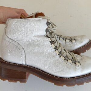 White Frye Boots